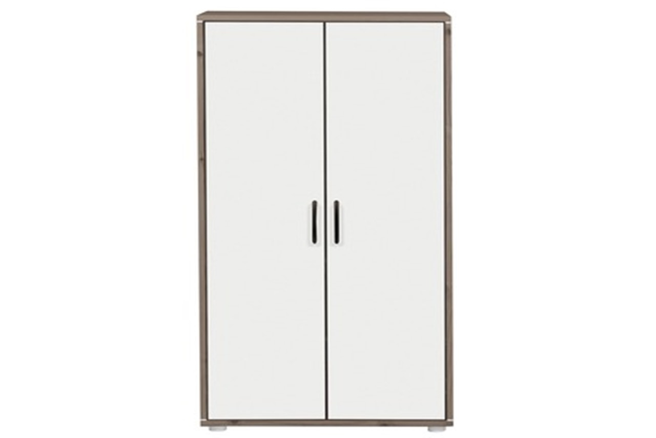 Classic Low Wardrobe With 2 Doors Terra White